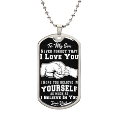 Believe In Yourself - Dog Tag Necklace